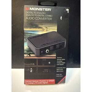 Monster Digital to Analog  / Analog to Digital Combo Audio Converter Black - New